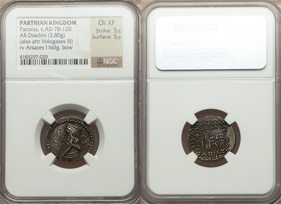 Properly-I.d.�ing-Vologases-III-Pacoros-I-Parthian-Drachms
